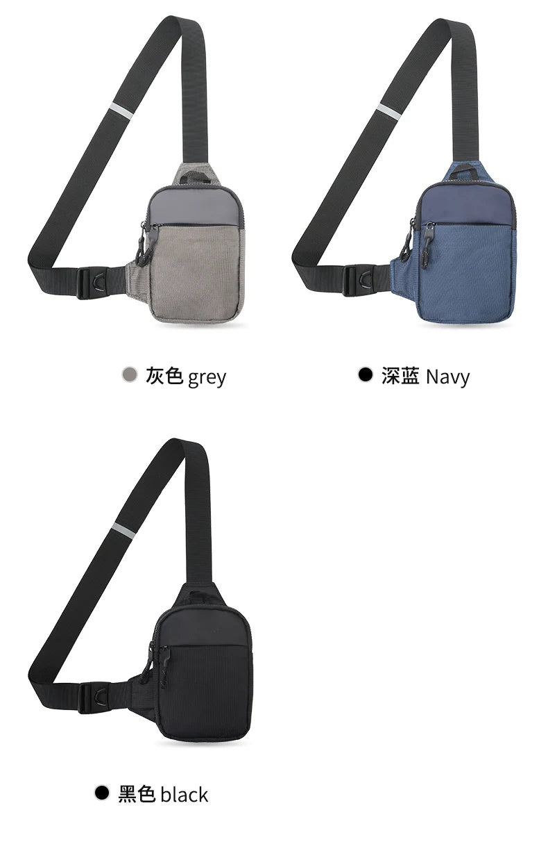 2024 New Sports Chest Bag Men's Ultra-small Mobile Phone Messenger Bag Waist Bag Multi-function Carry-on Bag