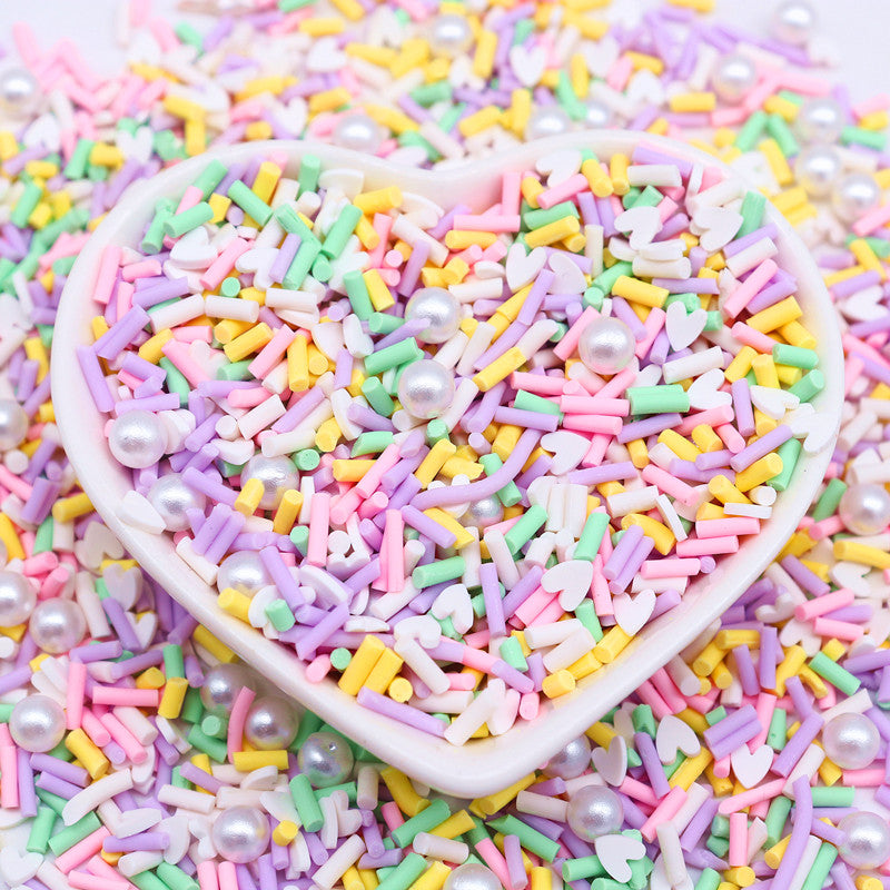 Candy Polymer Clay Slices 1mm Thin Sprinkles Long Cylindrical Hot Clay for Slime Supplies DIY Crafts Tiny Plastic Klei Accessory