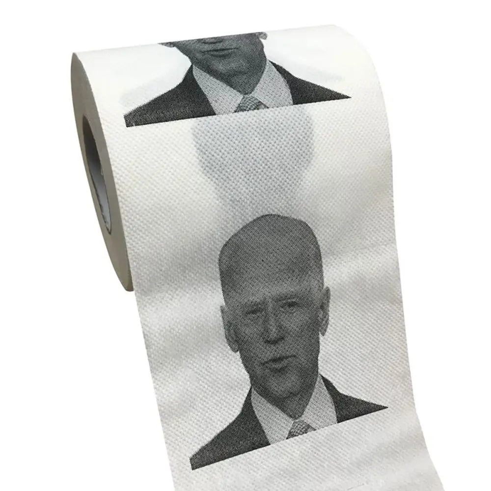 1roll Joe Biden Pattern Toilet Paper Roll Novelty Gift Bathroom Paper Towel FunnyHome Paper 150 Sheets