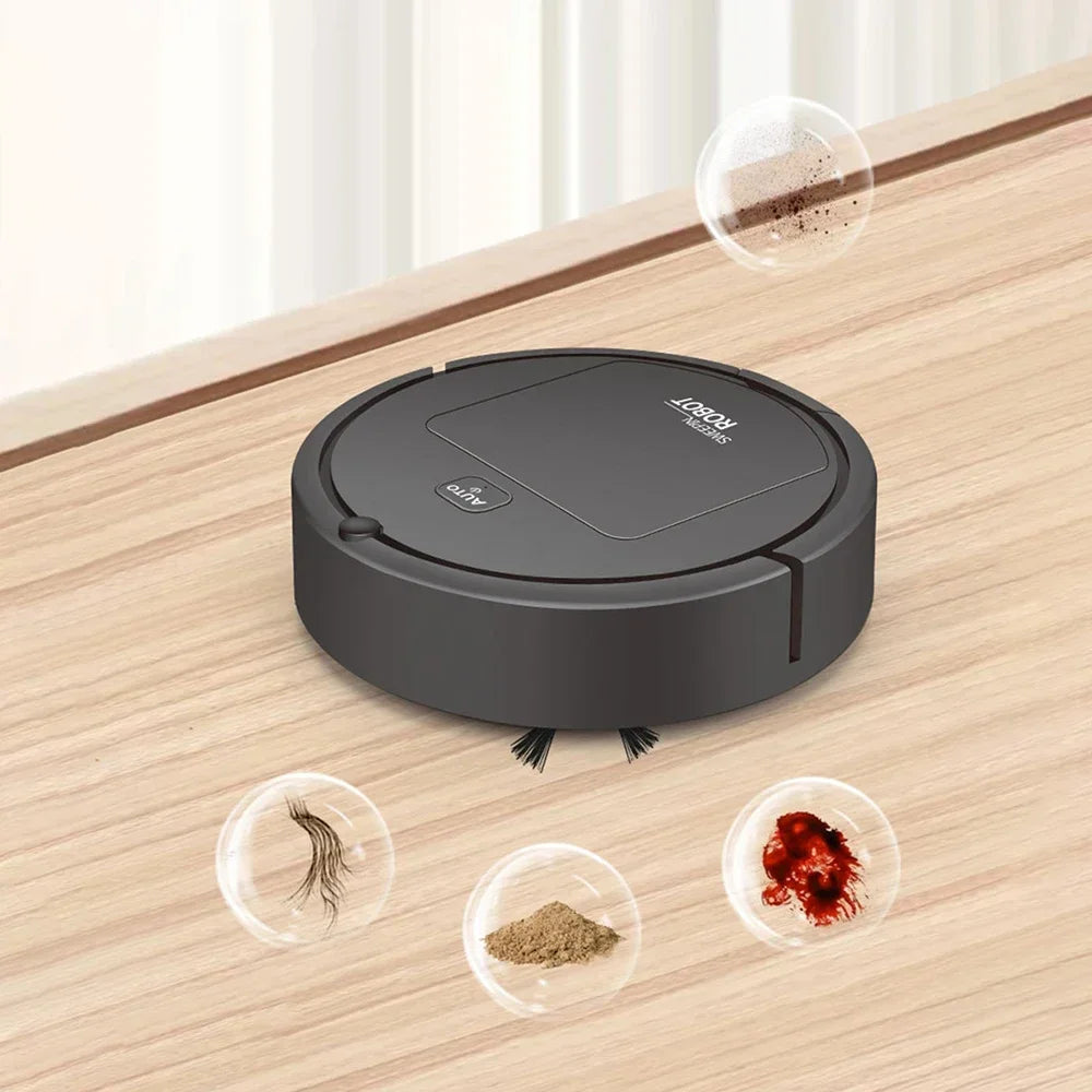 3 in 1 Smart Sweeper Fully Automatic Sweeping Robot USB Vacuum Cleaner Wet and Dry Cleaning Machine Household Appliances