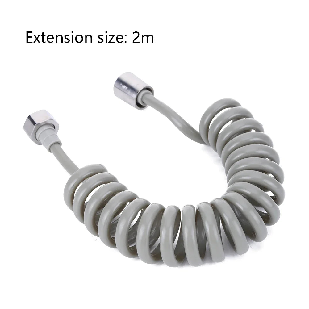 2/3/5M Flexible Shower Hose Universal Spring Extension Hand Sprayer Pipe Connector Spring Tube Bathroom Toilet Bidet Accessories