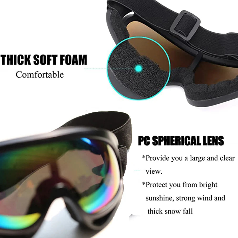 Colorful frame multi-color ski glasses X400 anti ultraviolet and windproof sports ski glasses snow goggles