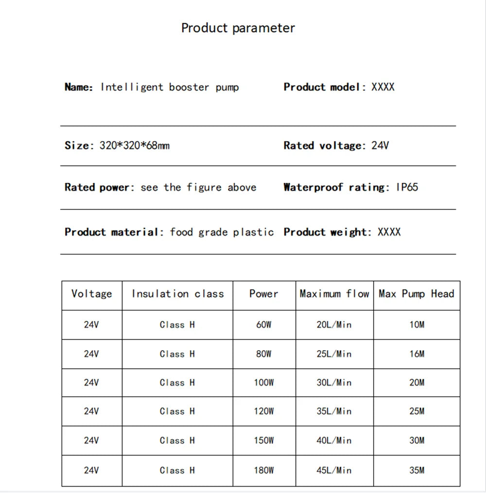 AISITIN Booster Pump Brushless Water Pump 16m 24v  IP56 Pome Automatic Pressure Controller Home Boost Water Heater