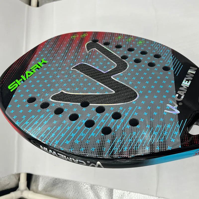 3K Camewin Beach Tennis Racket Full Carbon Fiber Rough Surface Outdoor Sports Racket For Men Women Adult Senior Player 2024 New