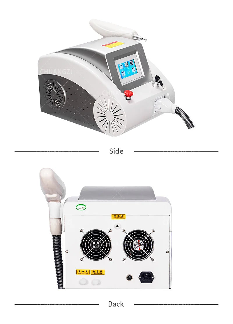 Beauty's New Portable Q-switch Picosecond Nd YAG 1064nm 532nm 1320nm Pull-up Tattoo Remover With Light Spots