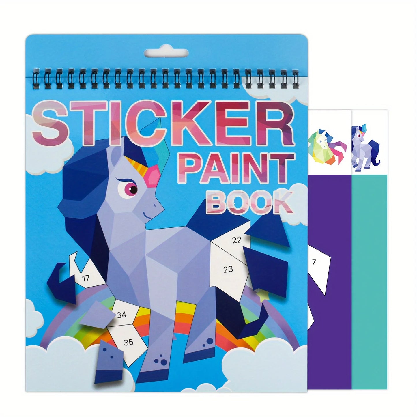 1PCS Sticker Book Crafts for Kids Ages 4-8, Sticker by Number for brain games,Gifts,Travel Toy