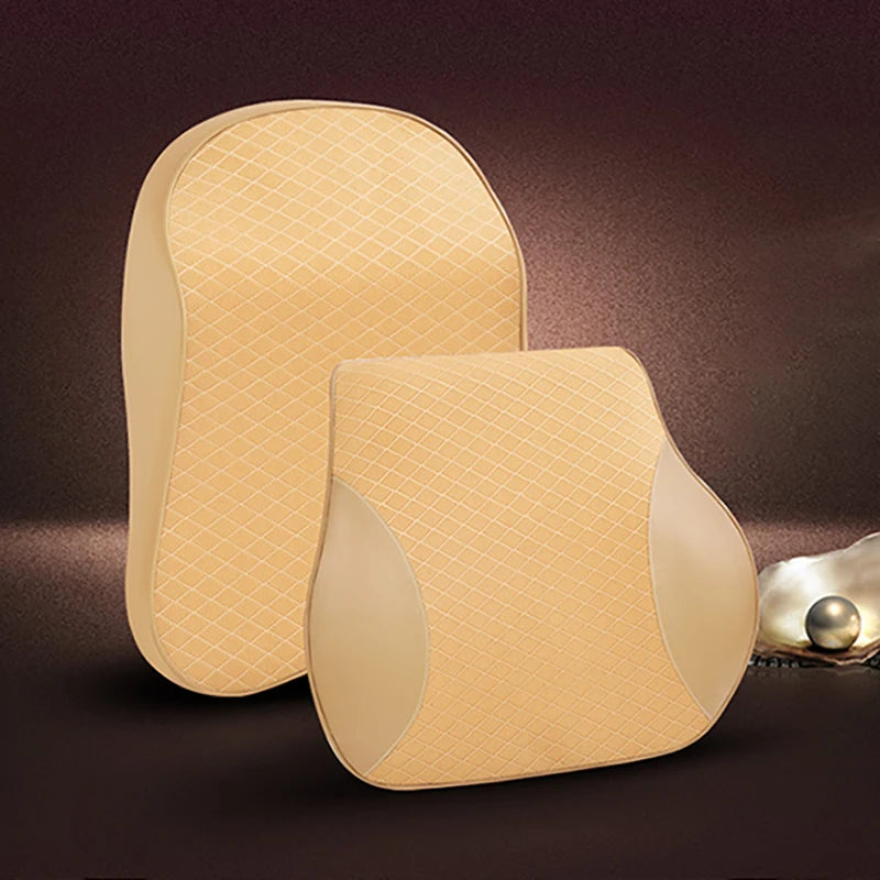 Car Neck Pillow Headrest Waist 3D Memory Foam Seat Support for Travel Neck Rest Breathable Car Seat Neck Protector Pillow