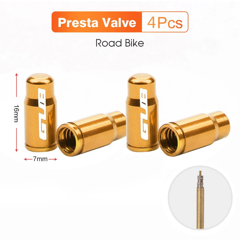 2pcs GUB Aluminum CNC Bicycle Tire Valve Cap MTB Road Bike Tube Tyre Gas Nozzle Cover for AV FV Schrader Presta Valve Dustproof