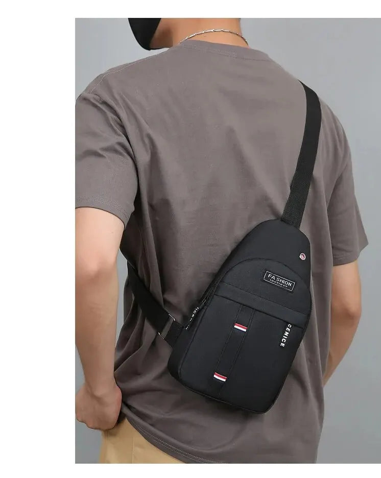 Chest Bag Men's One Shoulder Crossbody Bag Large Capacity Outdoor Sports And Leisure Fashion Small Shoulder Bag Large Capacit