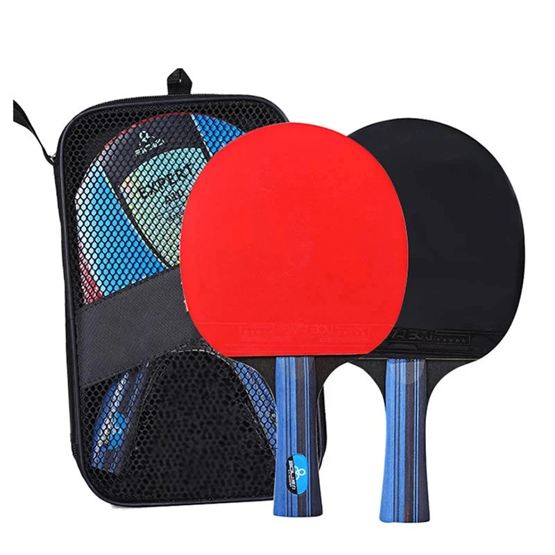 5/6 Star Table Tennis Racket 2PCS Professional Ping Pong Racket Set Pimples-in Rubber Hight Quality Blade Bat Paddle with Bag