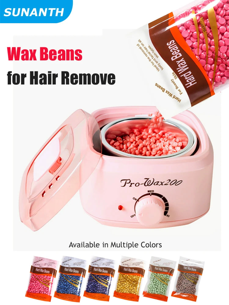 200ml-500ml Wax Heater Warmer Hair Removal Machine For Hand Foot Body SPA Epilator Paraffin Wax Pot +200g Wax Beans+Wood Sticks