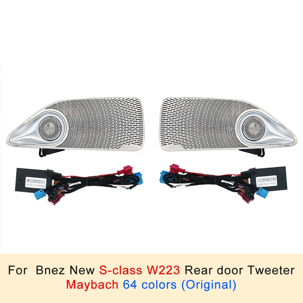 Car High-Pitched Speaker With Ambient Lights Speaker Ring For Mercedes Bnez New S class 2021 2022 Rear Door Tweeter