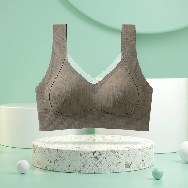 1pcs Women's Bra Breathable Gather Together No Trace Bra No Steel Ring Comfortable Large Size Underwear Vest Sport Bralette