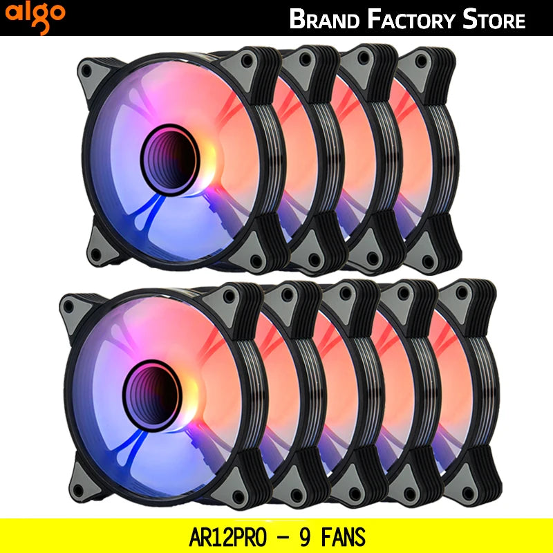 Aigo AR12PRO Computer Case fan ventoinha PC 120mm rgb fan 4pin PWM CPU Cooling fan 3pin5v Unlimited space argb 12cm ventilador