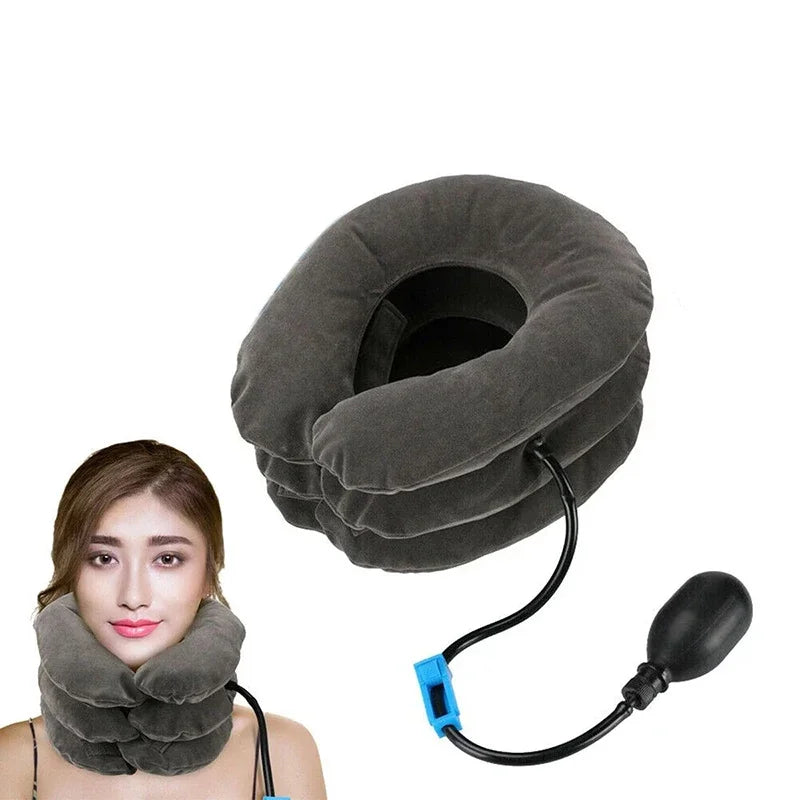 1Pcs Neck Stretcher Inflatable Cervical Neck Traction Brace Breathable Comfortable Protection Prevent Cervical Forward Leaning