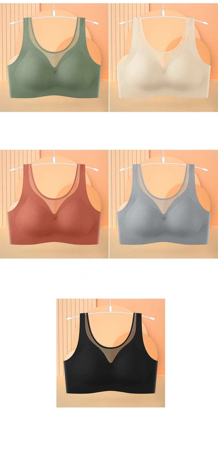 1pcs Women's Bra No Trace Breathable Bra No Steel Ring Breathable Comfortable Large Size Underwear Vest Bralette