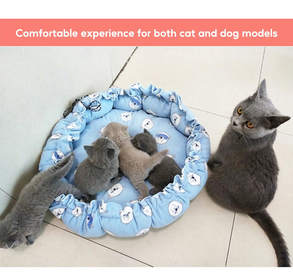 Bed cats Soft Pet Bed Round Donut Washable Comfortable House with Pull Rope for Cats and Dogs Beds and furniture Cat Accessories