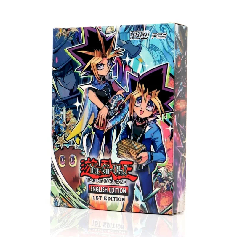 66-148PCS Yugioh Cards with Tin Box Yu Gi Oh Card English Holographic Golden Letter Duel Links Game Card Blue Eyes Exodia