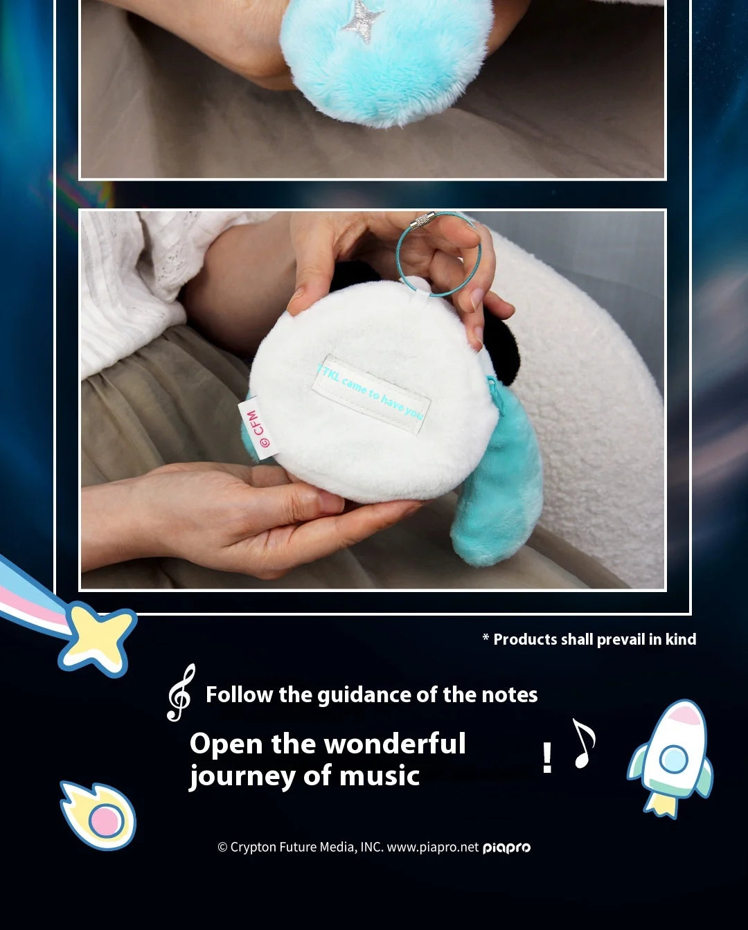 2024 New Genuine Vocaloid Hatsune Miku 2d Cute Sleep Doll panda Headphone Bag Kawaii Two-Dimensional Girls Birthday Gift