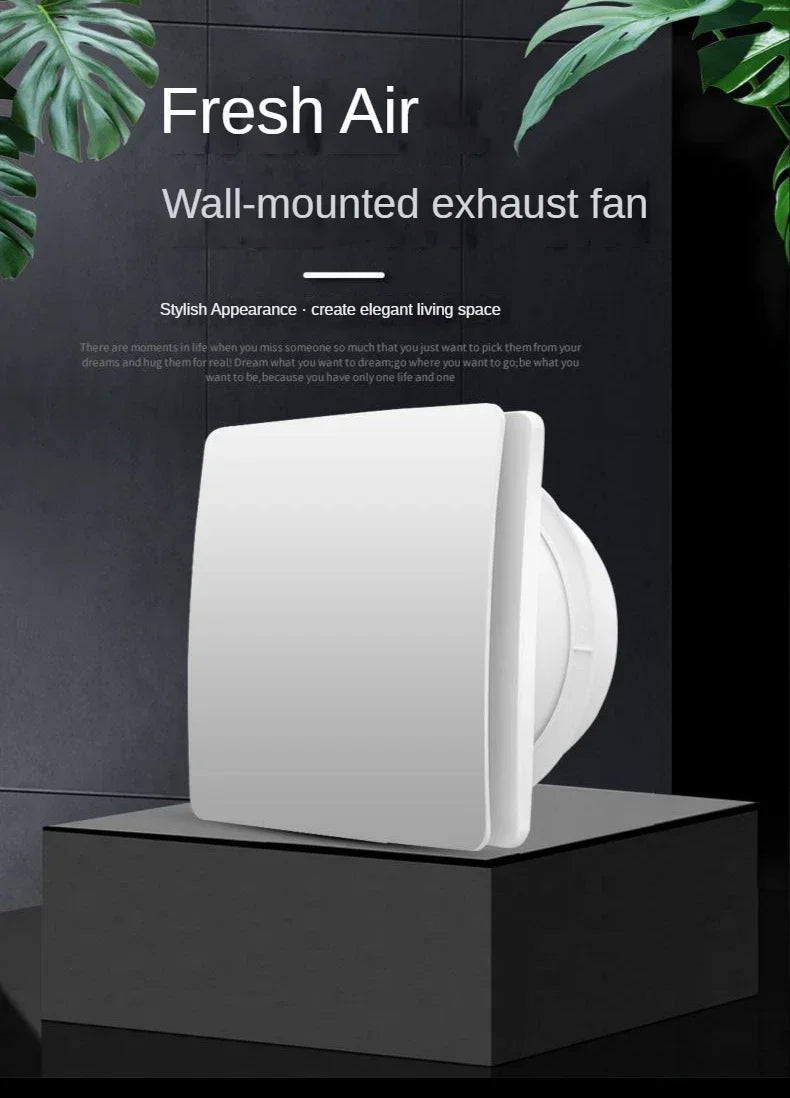 4/6 Inch High Speed Exhaust Fan Toilet Kitchen Bathroom Hanging Wall Window Ventilator Extractor with Remote Control