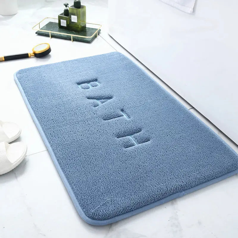 Anti Slip Mat Faux Cashmere Memory Foam Carpet Coral Fleece Super Absorbent Floor Mat Kitchen Living Room Bathroom