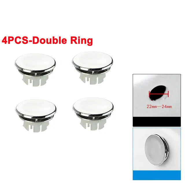 4Pcs Kitchen Bathroom Basin Circular Overflow Drain Cover Decoration Bathtub Sink Hole Overflow Hollow Washbasin Overflow