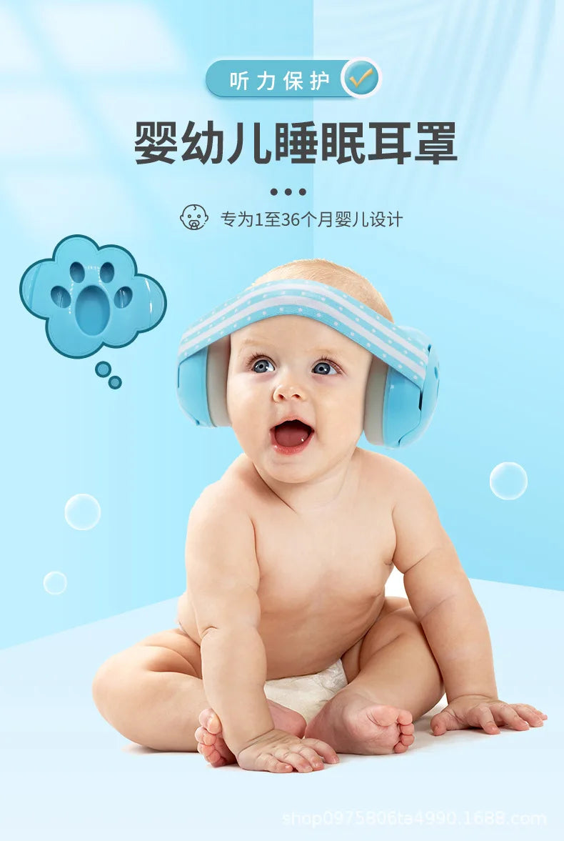 Baby Ear Protection for Babies Toddlers Elastic Noise Reduction Earmuffs Baby Headphones Against Hearing Damage Improves Sleep