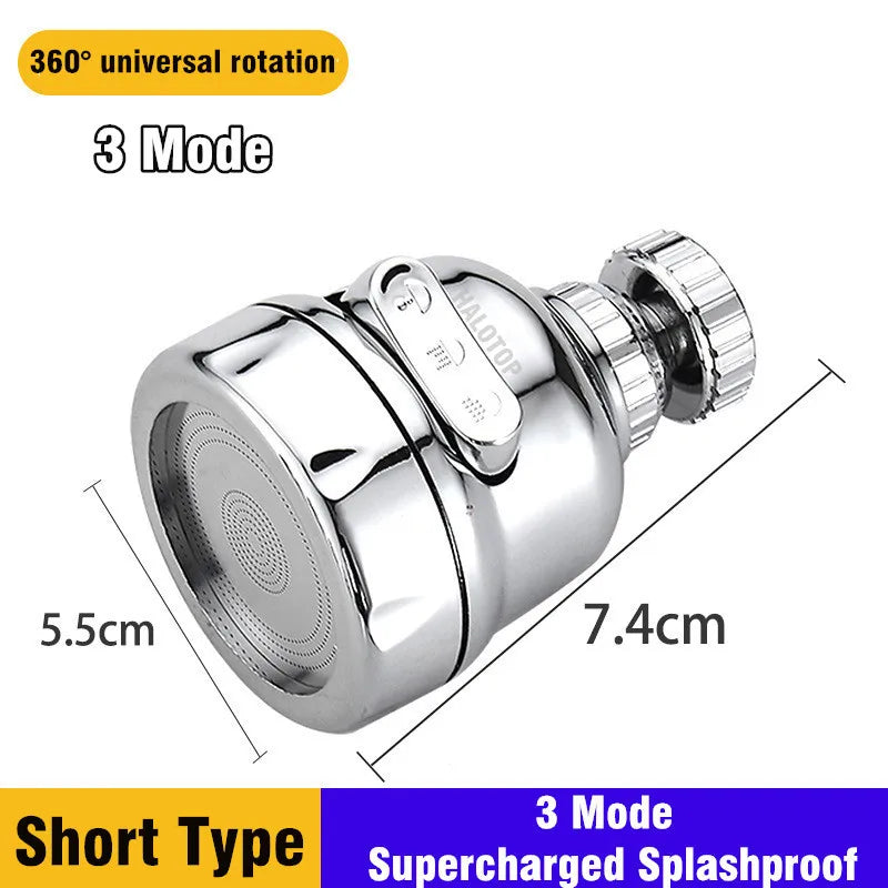 2/3 Modes Sink Faucet 360 Degree Rotation Filter Extension Tube Shower Water Saving Tap Universal Kitchen Gadgets  Accessories