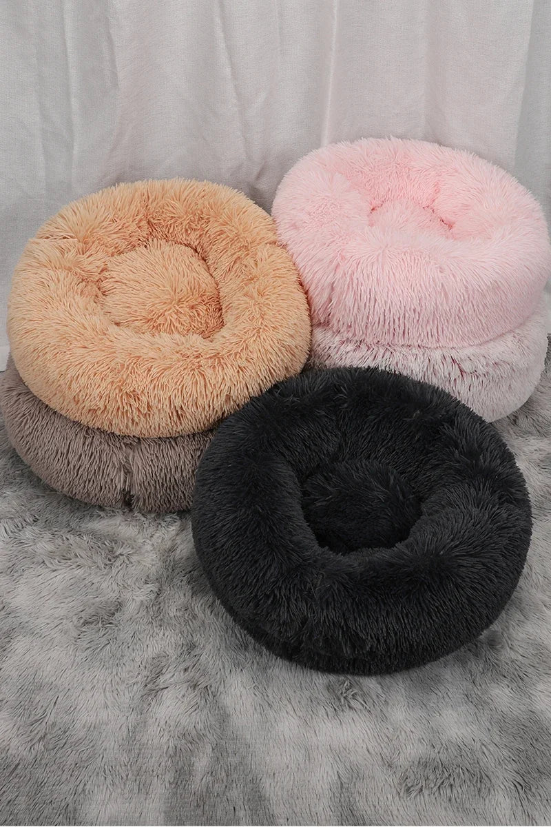 Cats Bed House Donut Round Sofa Supplies Winter Pet Accessories Warm Products Cushions Basket Kitten Mat for Cat Dog Beds