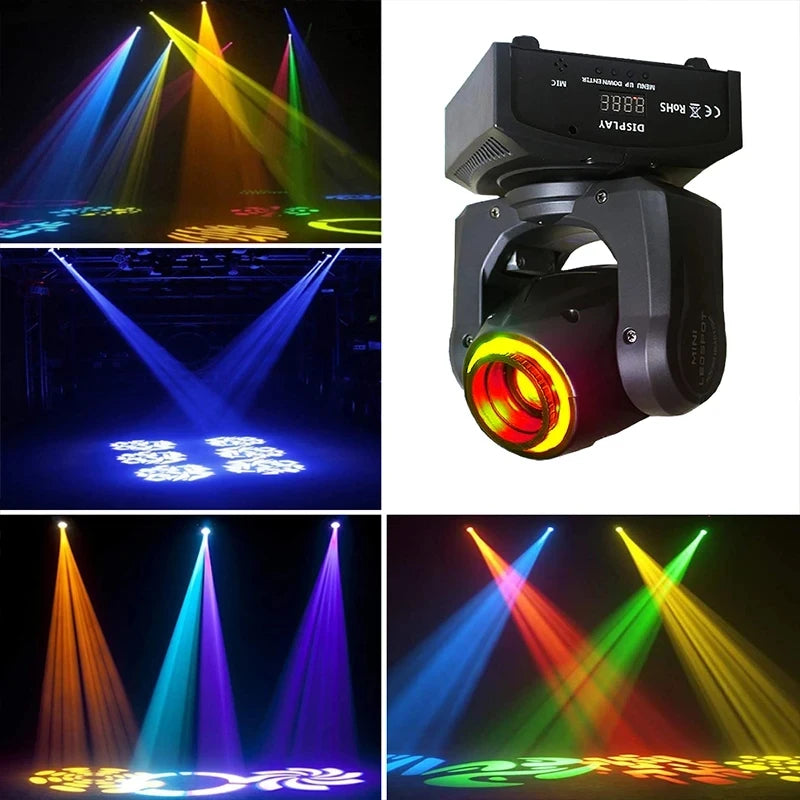 2024 LED Lights DJ Disco Shaking Head Flash 1/2/4PC 80W Moving Head Spotlight Pattern Lights Bar Club Performance Event Ballroom