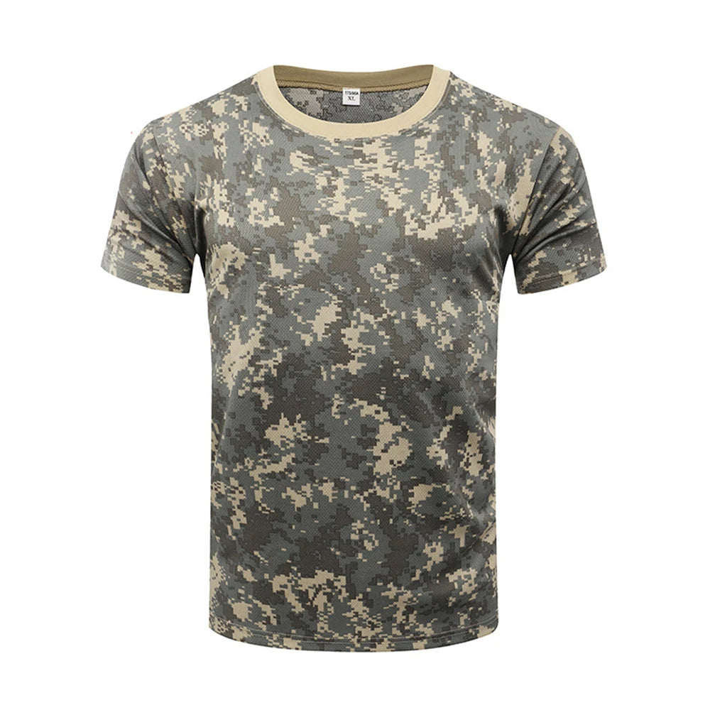 3D Camouflage T-Shirt Men Clothes Outdoor Fashion Casual O Neck Short Sleeve Summer Street Oversized Men Outdoor Sport T Shirts