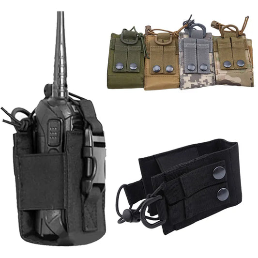 2024  Radio Pouch Hunting Walkie Talkie Holder Interphone Hanging Bag Molle Nylon Magazine Pouch Pocket Caza