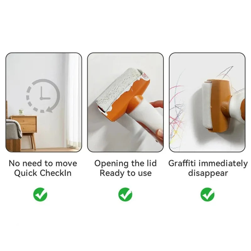 Antibacterial Wall Paint Roller Waterbased Repair Brush Painting For House Interior Wall Portable White Latex Paint Small Roller