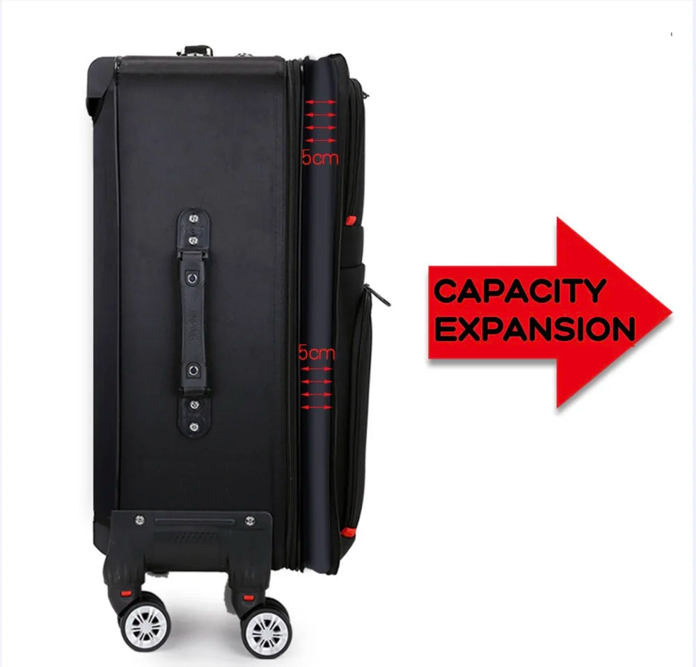 2024 New Large Capacity Durable Luggage Sets Oxford Suitcase Women Girl Carry-On Boarding Travel 20/22/24/26/28