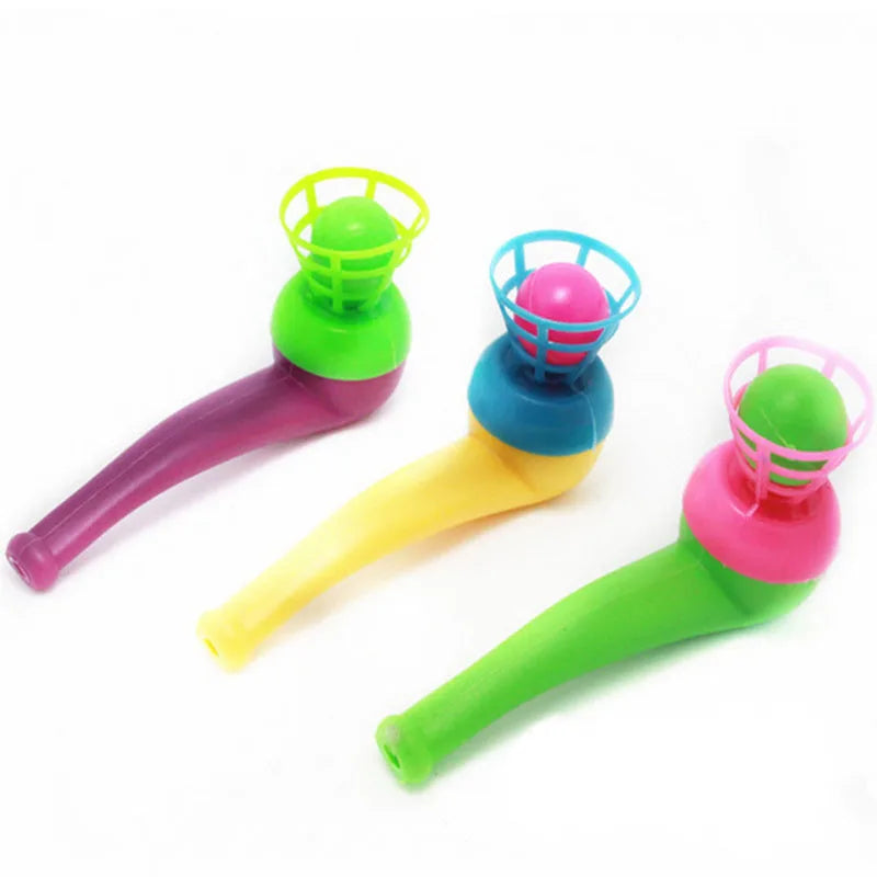 3pcs Plastic Pipe Blowing Ball Kids Toys Outdoor Games Balance Training Educational Toys Learning Toys for Children Funny Gifts