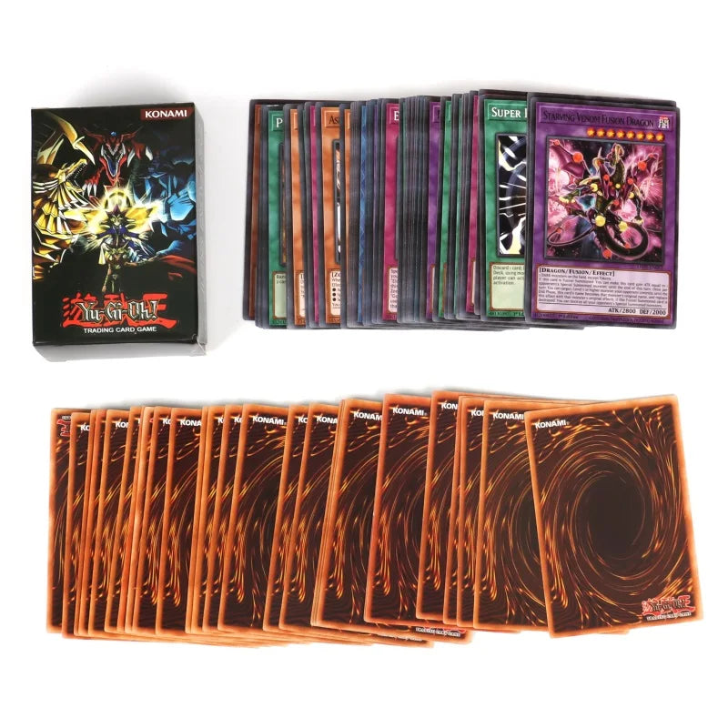 66-148PCS Yugioh Cards with Tin Box Yu Gi Oh Card English Holographic Golden Letter Duel Links Game Card Blue Eyes Exodia