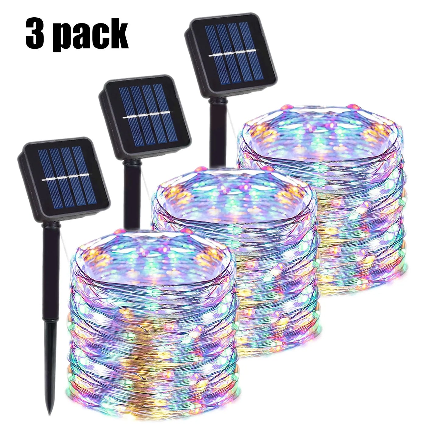 32m/22m/12m/7m Solar Led Light Outdoor Festoon Led Lamp Solar Garden Outdoor Fairy Garland String Christmas Decor 4/3/2/1pack