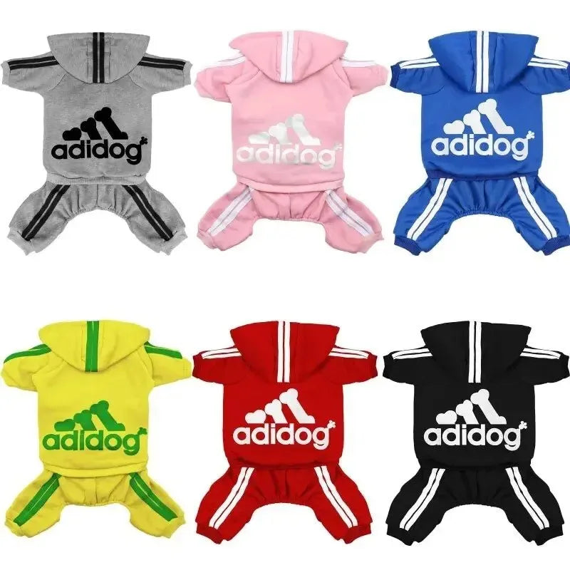 Autumn Winter Dog Clothes Adidog Jumpsuit Warm Puppy Pet Clothes Dog Hoodies Sweatshirt Yorkie French Bulldog Clothing Dog