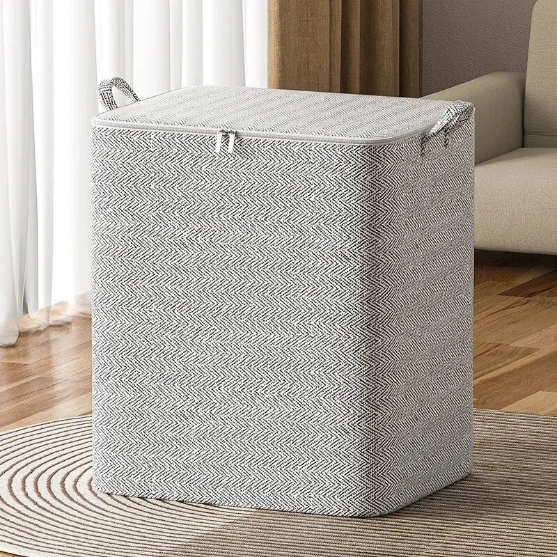 1pc Household Large Capacity Storage Bag Non-woven Material, Closet Wardrobe Organizer Can Be Used For Quilt Clothing, Toys