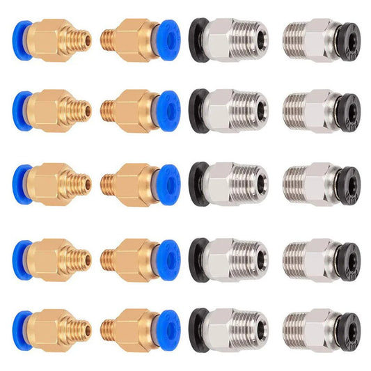 10Pcs PC4-M6 PC4-M10 Pneumatic Fitting PC4-M10 for Creality Ender 3/3 Pro/3 V2 Ender 5/5 Pro/5 Plus CR-10 3D Printer Parts