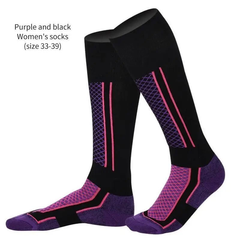 1 Pair Winter Warm Thickeing Ski Stokings Hiking Soks For Women Men Children Anti-Cold Skiig Outdoor High Sports Stockis