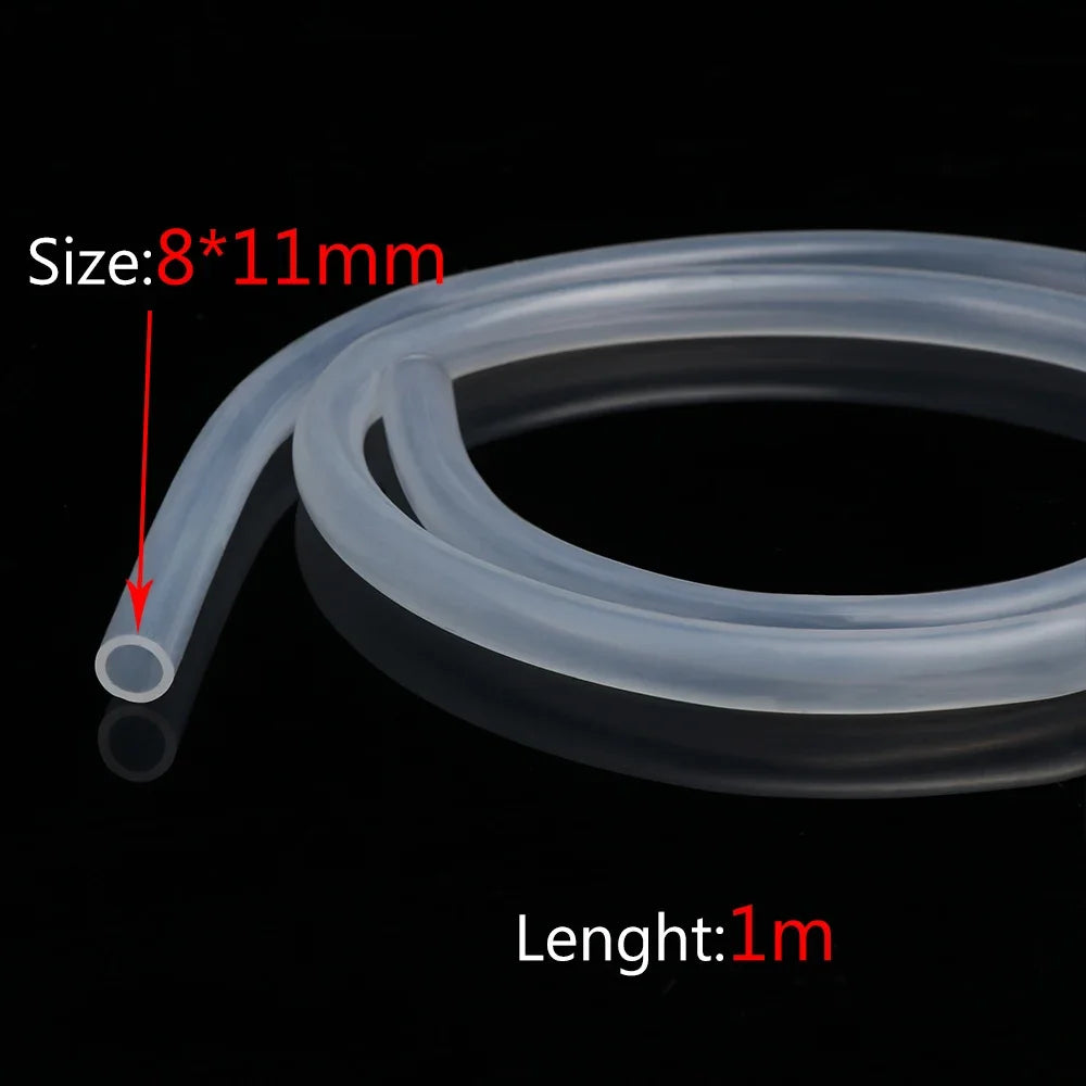 1M / 5M 10M Food Grade Clear Transparent Silicone Rubber Hose 4 5 6 7 8 9 10 11 12 14 16 mm Out Diameter Flexible Silicone Tube