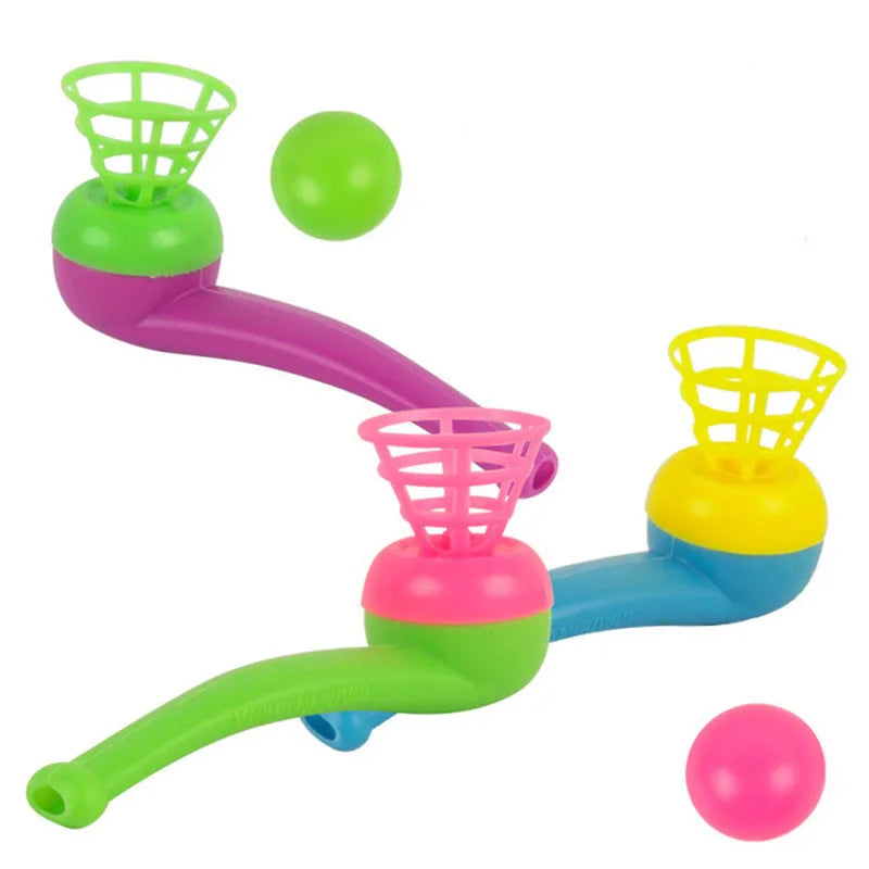 3pcs Plastic Pipe Blowing Ball Kids Toys Outdoor Games Balance Training Educational Toys Learning Toys for Children Funny Gifts