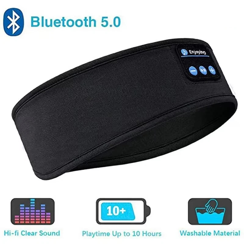 Bluetooth Earphones Sports Sleeping Head Band Elastic Wireless Headphone Eye Mask Wireless Bluetooth Headset Head Band