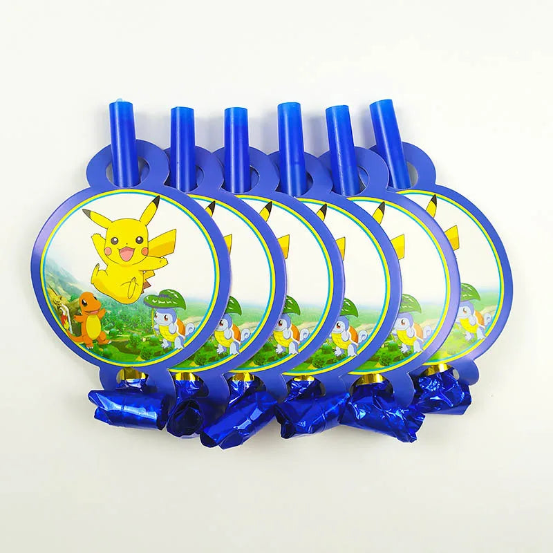 Cartoon Pikachu Theme Birthday Party Disposable Tableware Set Balloons Decorations Photo Props Background Pokemon Party Supplies