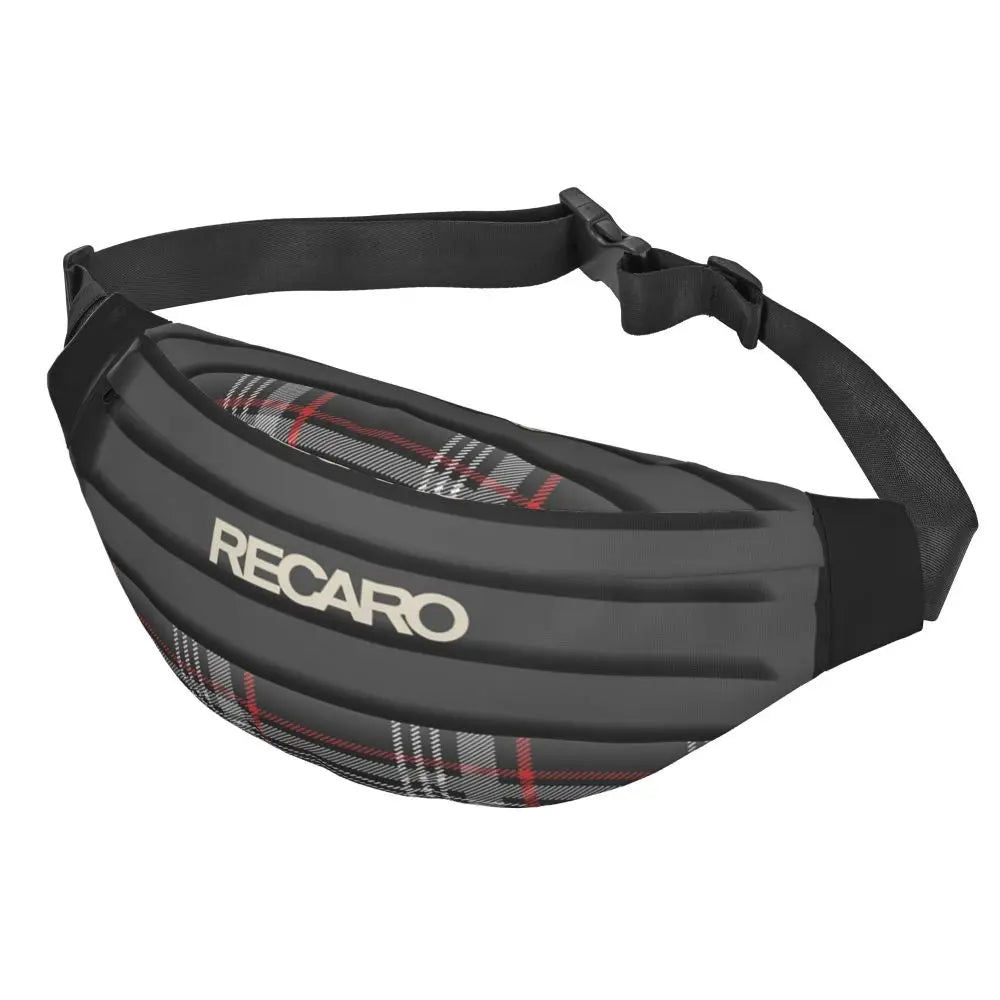 Casual Recaro Houndstooth Fanny Pack for Traveling Women Men Sling Crossbody Waist Bag Phone Money Pouch