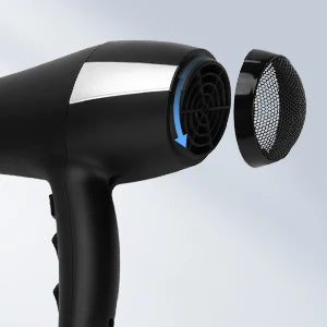 AIGOSTAR professional hair dryer ion, 2 speeds and 3 temperature settings, including diffuser and air concentrator nozzle, overheating protection.2400w