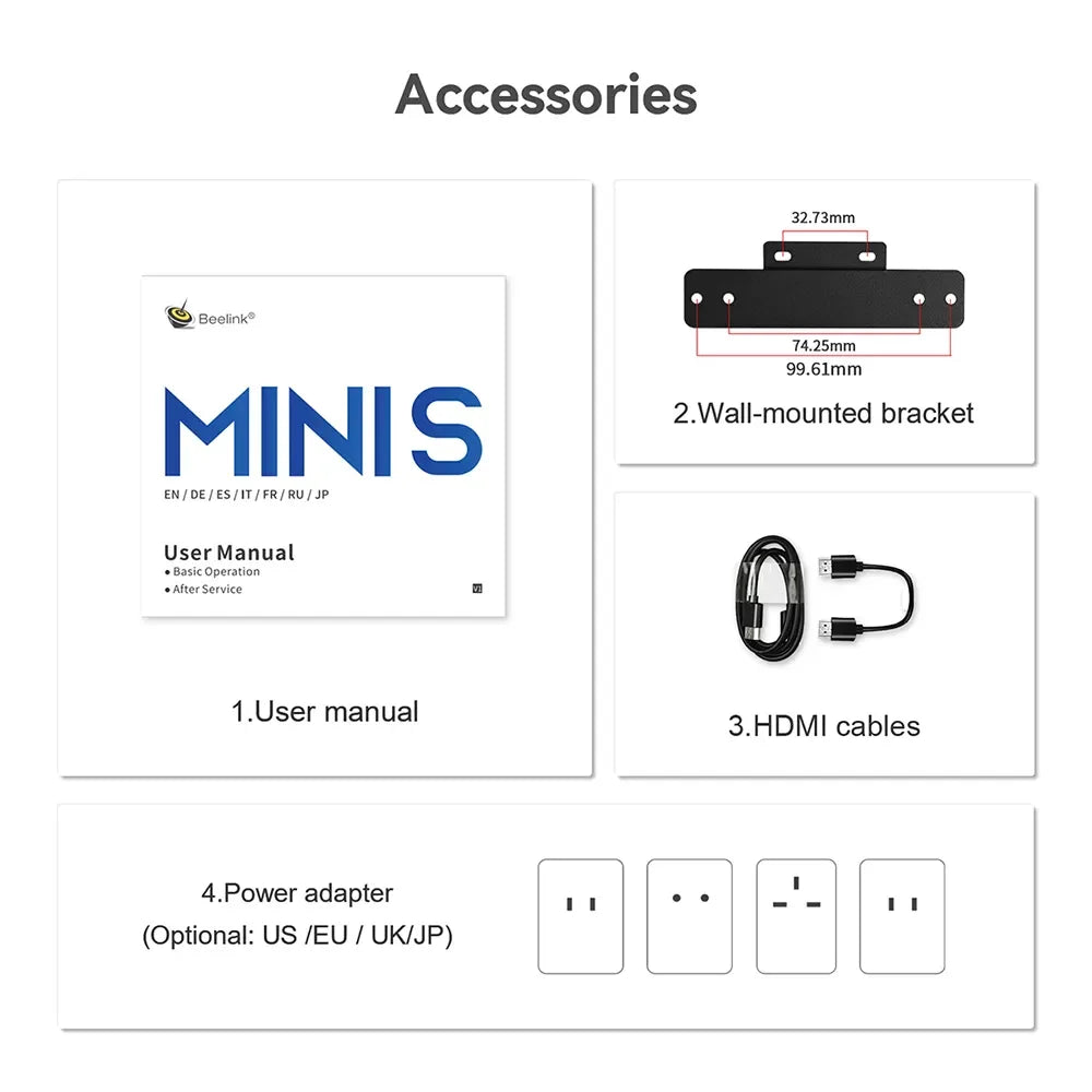 Beelink Mini S12 Pro Alder Lake N100 MINI PC DDR4 16GB 500GB WIFI6 BT5.2 Gamer Computer MINI S N5095 8GB 128GB EQ13 N200 Minipc