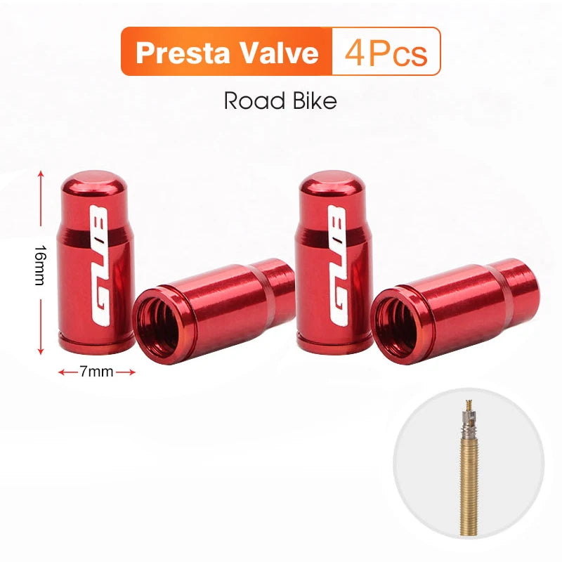 2pcs GUB Aluminum CNC Bicycle Tire Valve Cap MTB Road Bike Tube Tyre Gas Nozzle Cover for AV FV Schrader Presta Valve Dustproof