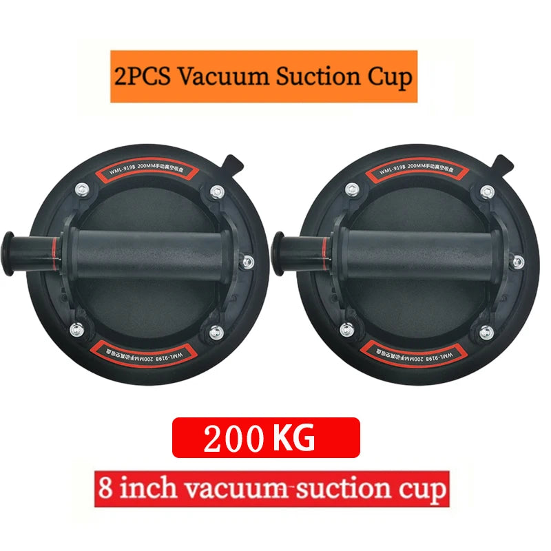 2024 Vacuum Suction Cup 200kg Loading Capacity Heavy Duty Vacuum Spreader for Tile Adsorption Granite Glass Lifting 8 Inch Cup